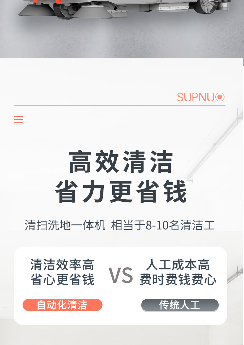 圣倍諾駕駛式大型洗掃一體機【掃地+洗地】詳情_05